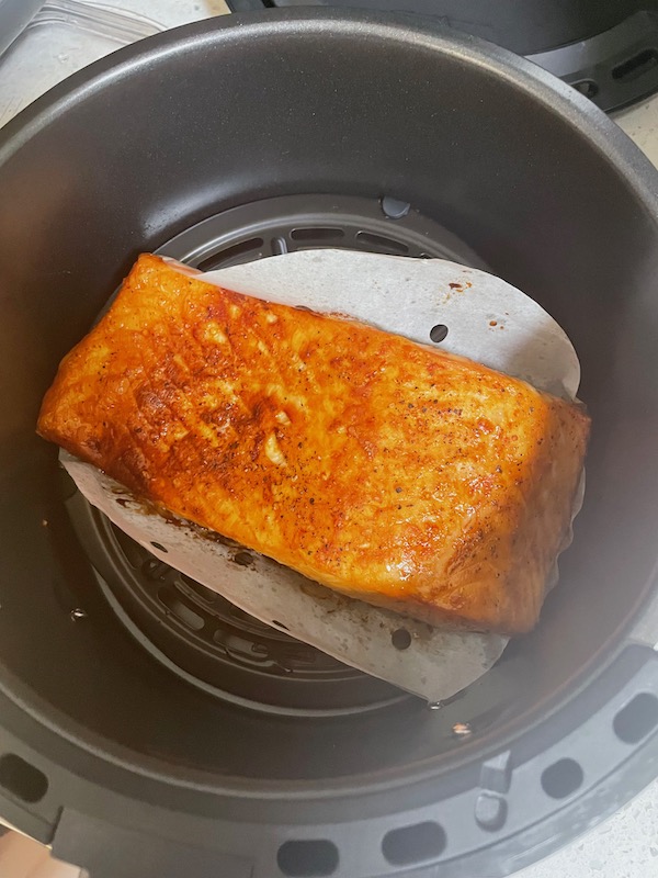 Air fried salmon